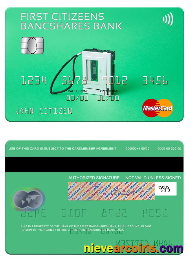 USA First Citizens BancShares Bank mastercard